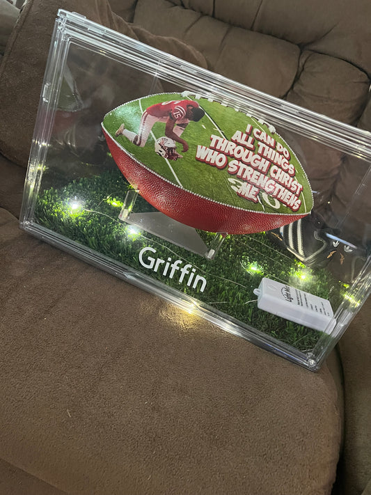 Custom Football w/Case